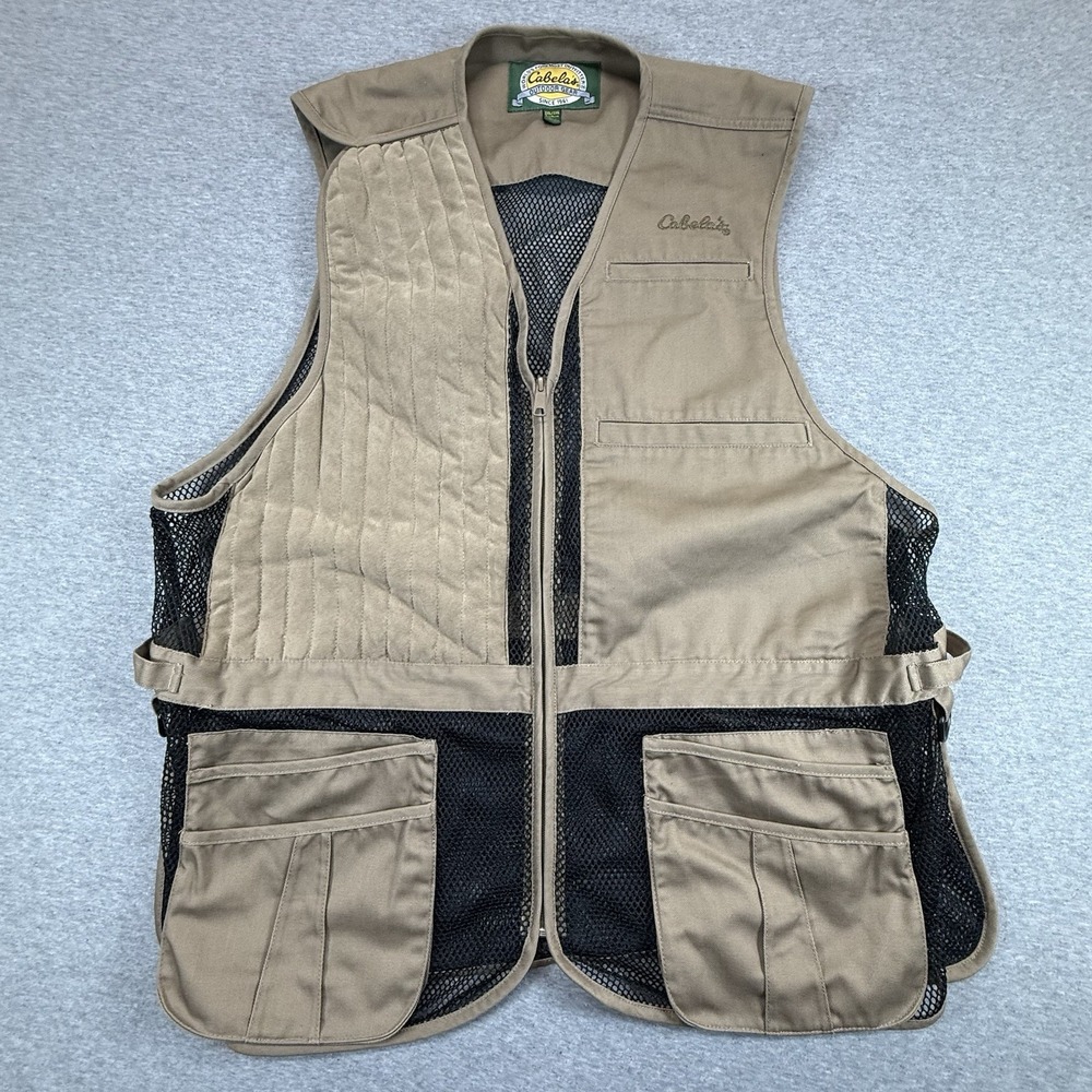 Cabela's Vest Mens 2XL Fishing Hunting Brown Mesh Lightweight 944197